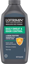 Daily Sweat & Odor Control Medicated Foot Powder - Antifungal Formula for Lastin