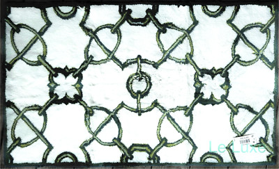 Abyss & Habidecor Tuilerie Chain Pattern Soft Cotton Bath Rug 23''x 39'' MSRP $550