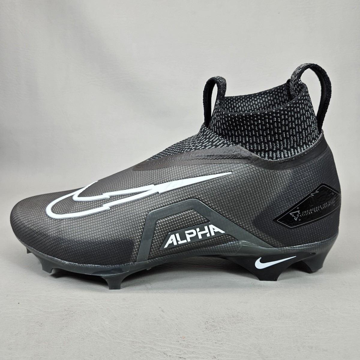 Nike Alpha Menace Elite 3 Football Cleats Black White CT6648  display picture 2