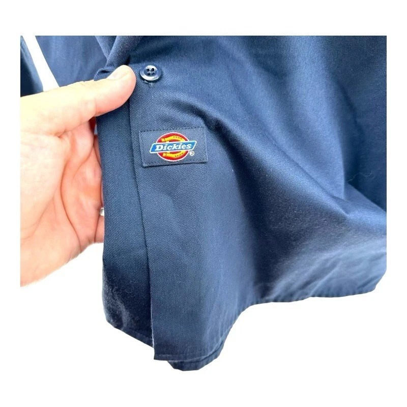 Dickies | Men’s 2XL Navy Blue Work Shirt Long Sleeve Pockets - Image 4 of 4