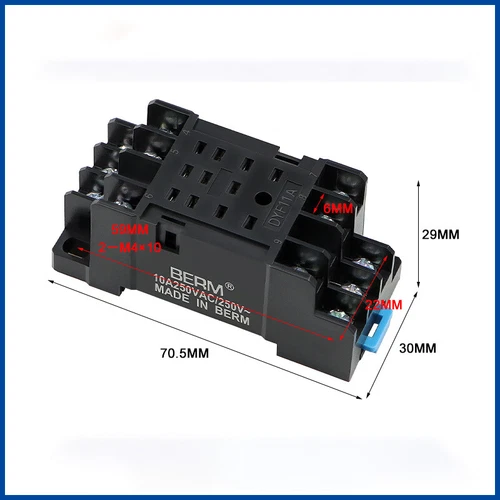Socket Relay Base For PYF08A PTF08A PF085A 6 Pin 8 Pin 11 Pin 14 Pin -All Size - Picture 13 of 23
