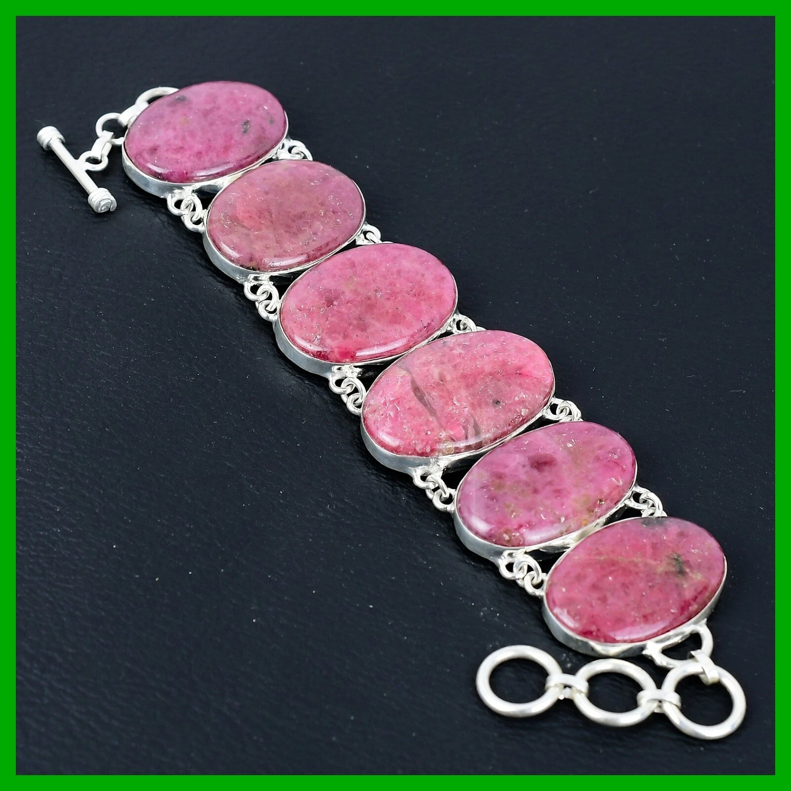 VALENTINO Vendita festa della mamma rodonite naturale argento sterling 925 catena bracciale gioielli
