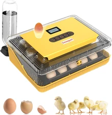Digital Egg Incubator - Automatic Egg Turner with LED Display, Temperature & Hum