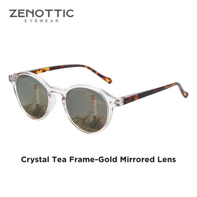 ZENOTTIC Retro Polarized Sunglasses 2023 2024 Men Women Vintage Small Round Fram