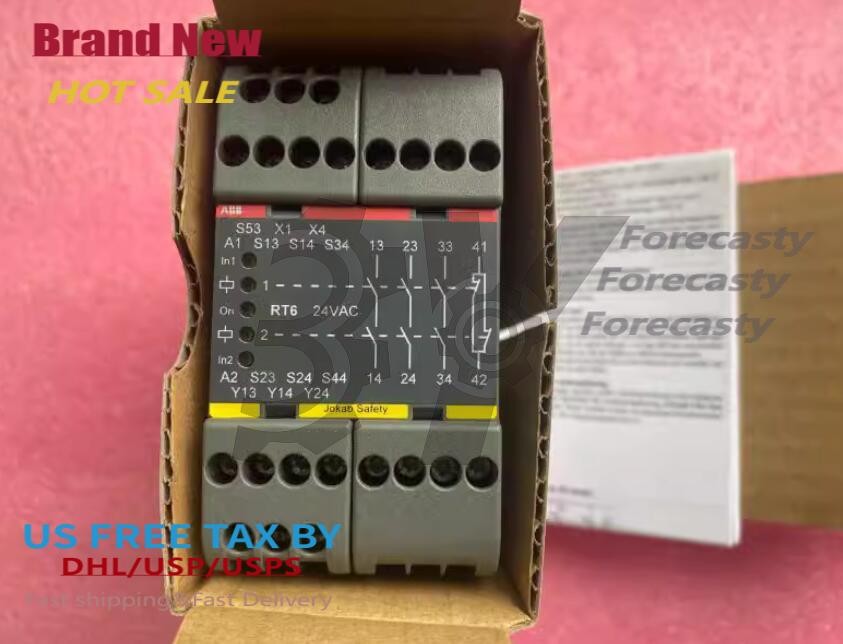ONE NEW ABB Safety relay 2TLA010026R0200 RT6 24VAC US Free TAX