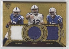 2015 Topps Triple Threads Relic Trios Gold 3/9 Phillip Dorsett TY Hilton uk2