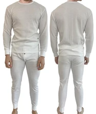 Mens 2-Piece Waffle Thermals Set | Long Sleeve Shirt, Pants | Long Johns Waff...