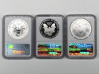 2006-P/W Silver Eagle 20th Anniversary 3-Coin Dollar Set NGC MS/PF70 - Reverse — photo 2