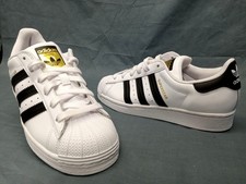 Adidas Originals Superstar J Sneakers White Black Gold Boys Size 6 NEW NO BOX