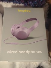 Heyday Wired On  Ear Headphones   Soft Purple  Brand New Sealed   3.5mm w/ Mic