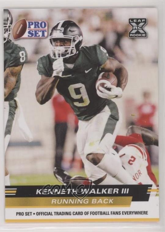 2022 Leaf Pro Set Draft Gold Kenneth Walker III #PS-09 Rookie RC 0y59