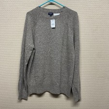 J Crew Sweater Mens Large Blue Lambswool Blend Knit Crewneck Pullover Jumper NWT
