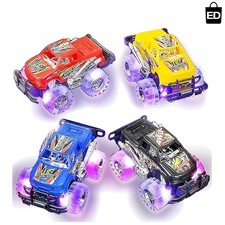 Exciting Light-Up Truck Toys for Toddlers - 2-Pack with Batteries Included