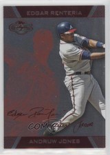 2007 Topps Co-Signers Silver Red 142/199 Andruw Jones Edgar Renteria #57 0s55