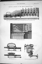 Alter Druckluftapparat Zentrales Telegraphenamt 1870 Varley Siemens Viktorianisch