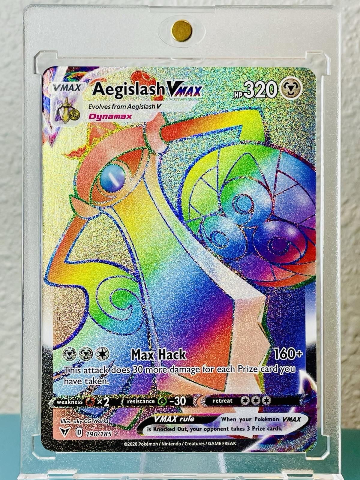🔥Aegislash VMAX (SECRET RARE) 190/185 INVESTMENT CARD📈 Swsh04: Vivid Voltage🔥