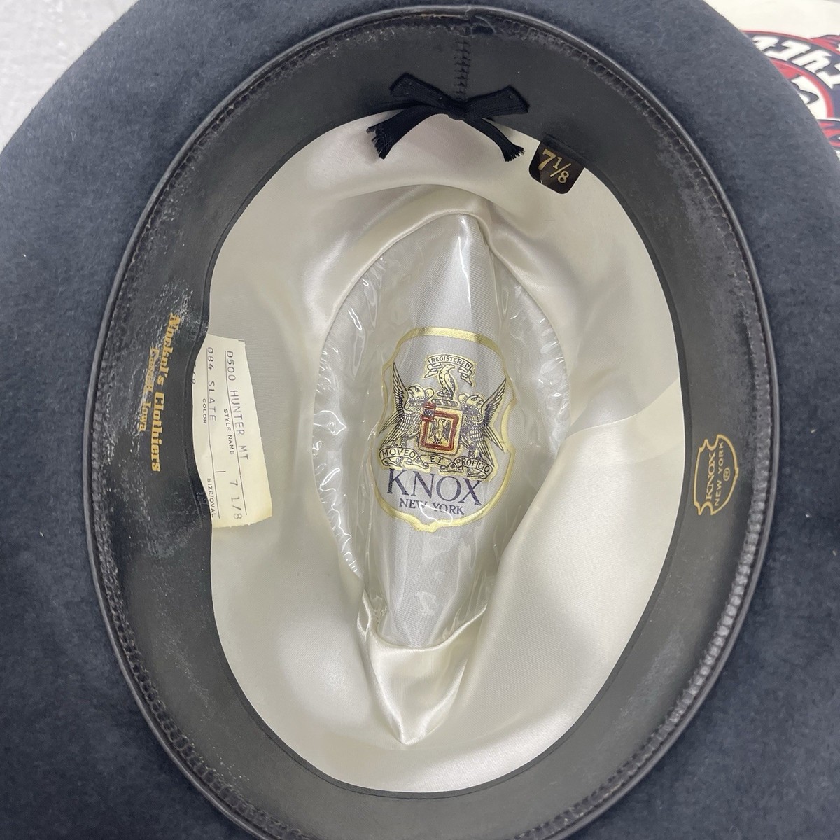 Vintage KNOX New York Fedora Hat Slate 1950s Size 7 1/8 | eBay