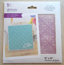 Crafter's Companion Gemini 6" x 6" Trellis Swirls Embossing Folder M