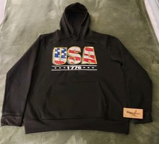 New 1776 Sz Large Patriotic Pullover Hoodie Color-Black With Pockets Men/Woman