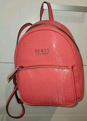 GUESS Pink Monogram Backpack Guess Girls Pink Logo Backpack | Junior Couture USA main image 3