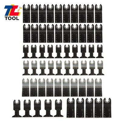 New 60Pcs Oscillating Tool Blades For Metal Wood Plastic Multitool Saw Blades