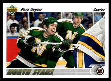 1991-92 Upper Deck Dave Gagner #180 Minnesota North Stars NHL Hockey Base Set 