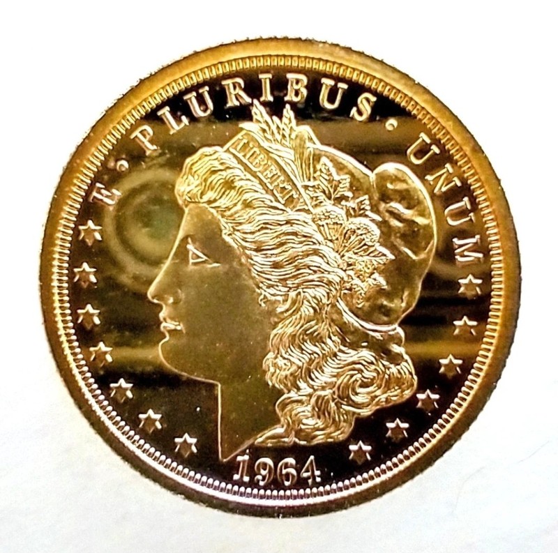 2025 Cook Islands Morgan $5 Gold Proof ⁄⁄ 1/10 oz. of 24% Gold