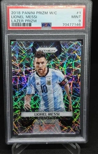 2018 Panini Prizm World Cup Lionel Messi #1 Lazer Prizm PSA 9 Argentina