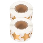 2 Rolls Colourful Reward Star Stickers Coloured Decorative Stars Small