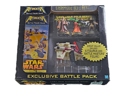 2005 Star Wars Attacktix Exclusive Battle Pack of 6 Figures and Battle New