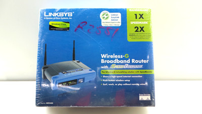 LINKSYS WIRELESS-G Broadband Router w/ Speed Booster WRT54GS, New Sealed