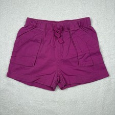Tea Collection Shorts Girls Size 5 Magenta Woven Camp Elastic Waist Beach