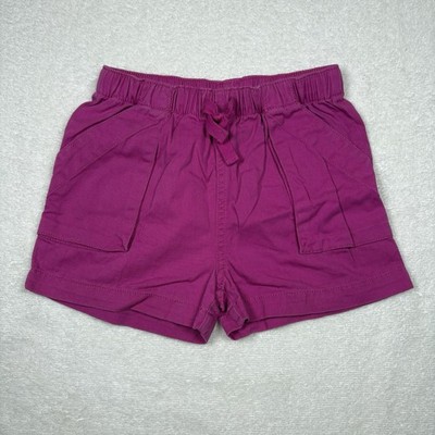 Tea Collection Shorts Girls Size 5 Magenta Woven Camp Elastic Waist Beach
