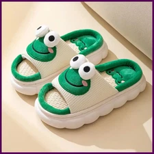 Women's Slippers Comfortable Soft Thick Sole Four Seasons Indoor Cartoon Frog