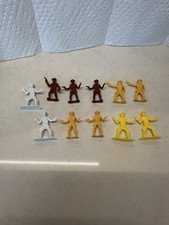 Vintage Marx Cowboy Pistol Figures Lot Hong Kong Mixed Colors 1960s