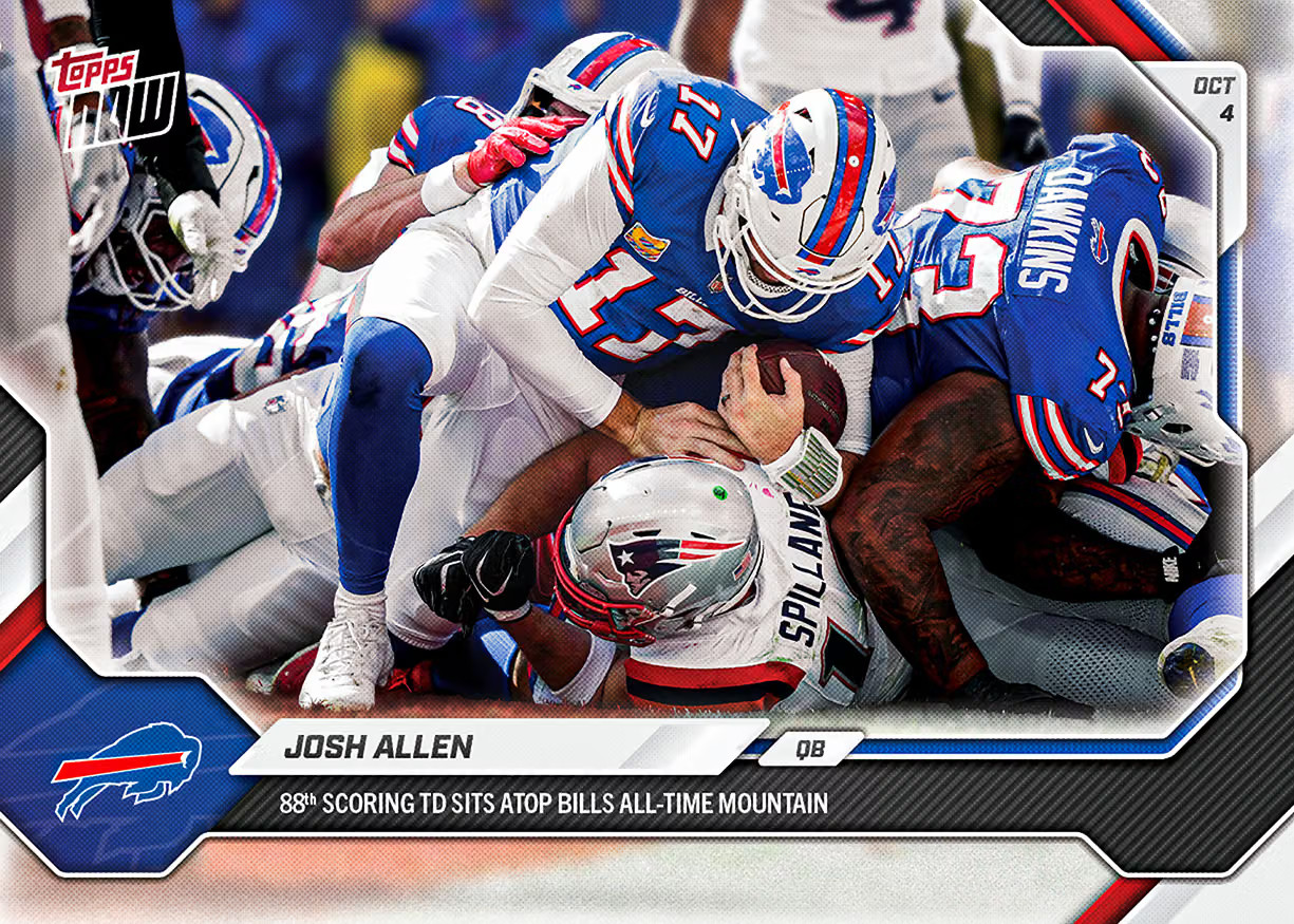 Josh Allen 2026 NFL Topps NOW Card #39 Buffalo Bills - PRESALE
