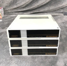 Lot of 3 Vintage Pioneer CD 6 Disc Cartridge Magazines WHITE