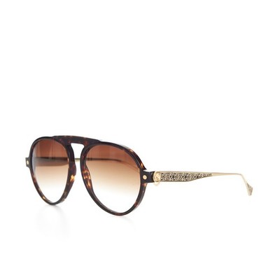 STEFANO RICCI 1350$ Legend Sunglasses - Brown/Gold Acetate