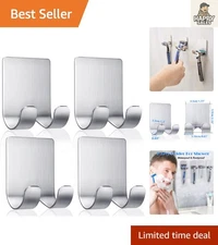 Modern Storage Hooks for Bathroom & Kitchen – Heavy Duty Razor Holders (4-Pack)