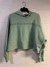 Under Armour Women's Loose Baggy Crop Hoodie Size Medium Green