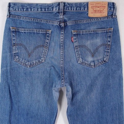 Mens Levi's 751 Straight Blue Jeans W36 L34