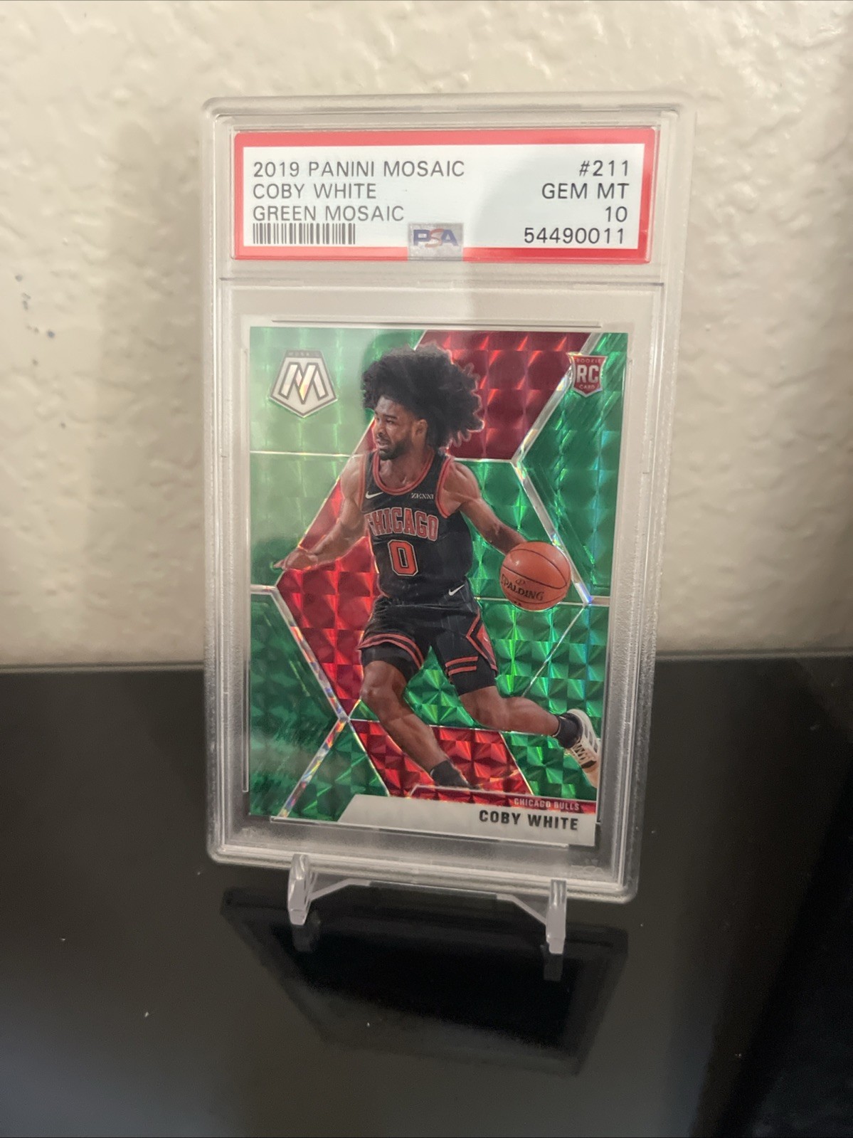 2019 Panini Mosaic Coby White Green Mosiac PSA 10