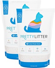 PrettyLitter Health Monitoring Cat Litter, Lotus Flower, 2-Pack, 6 lb. Bags