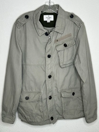 Cotton On Utility Surplus Jacket Mens Medium Harajuku Field Jacket Cargo Skull image 2