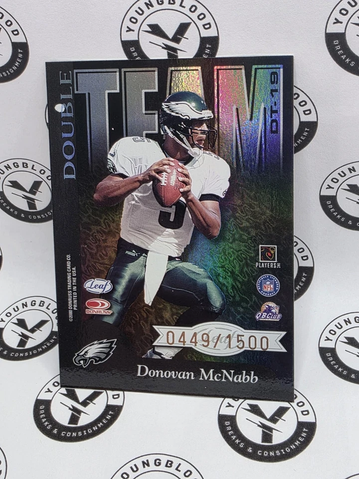 Duce Staley Donovan McNabb 2000 Quantum Leaf Double Team /1500 #DT-19 Eagles SP - Image 2 of 2