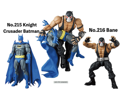 MAFEX Batman Knightfall Bane & Knight Crusader Batman Figure Set