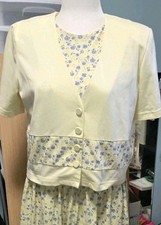 Willow Ridge Size 6P 2-pieceMidi Dress MatchingBelt & Shirt Jacket Cottagecore