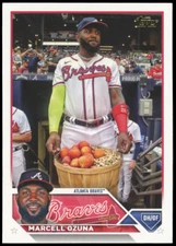 2023 Topps Series 1 #125 MARCELL OZUNA Golden Mirror SSP Image Variation Rare