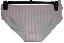 Victoria's Secret HIP-HUGGER Cotton PINK STRIPE Signature Panty MEDIUM NWT 13