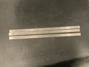3 Vintage 12" Lufkin 2100 ME And Starrett 355 Steel Rulers